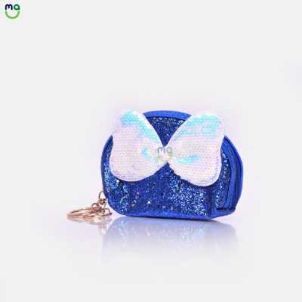 Shimmery Sequin Coin pouch Butterfly Zipper Pouch.