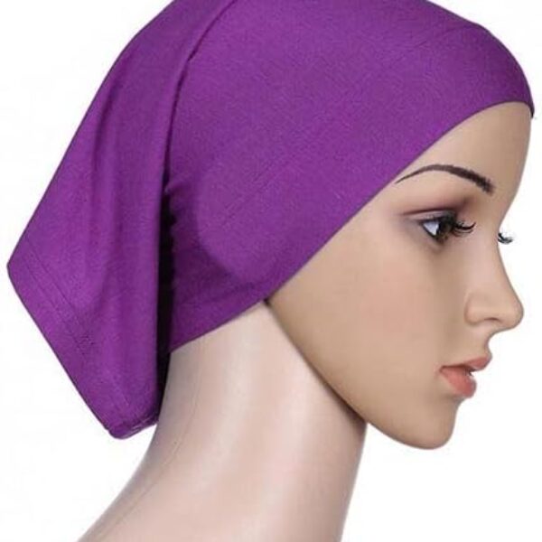 Under Scarf Bonnet Cap ( Purple Colour )