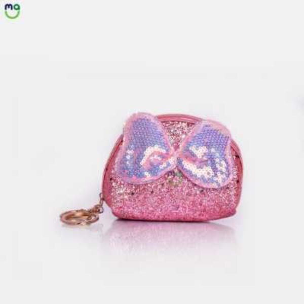 Shimmery Sequin Coin pouch Butterfly Zipper Pouch.