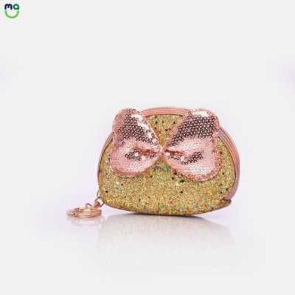 Shimmery Sequin Coin pouch Butterfly Zipper Pouch.