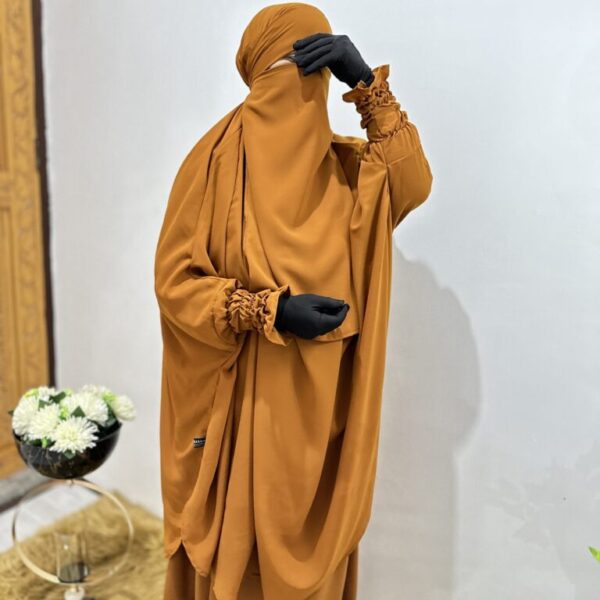 Arwah Jilbab Very Loose Fit & Free Size - Set of 3 Piece Arwah Jilbab In Poly-Chiifon Fabric for Women