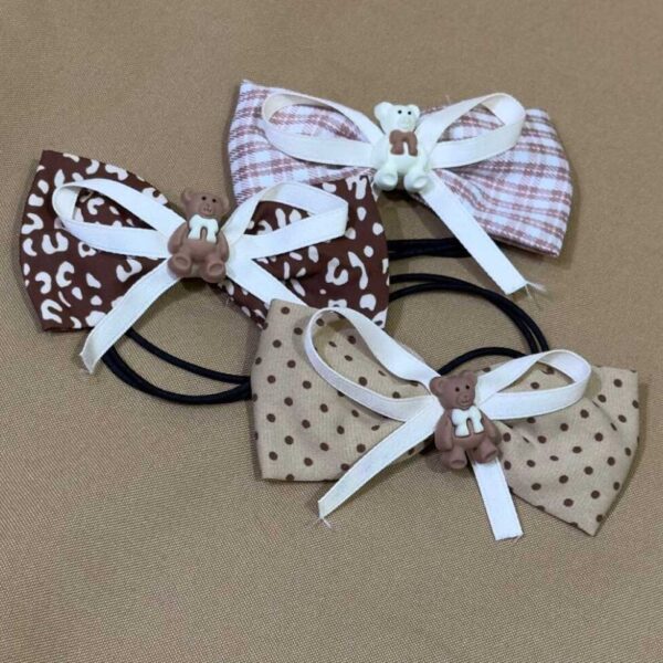 Hair Rubber with Teddy Knot- Random Print