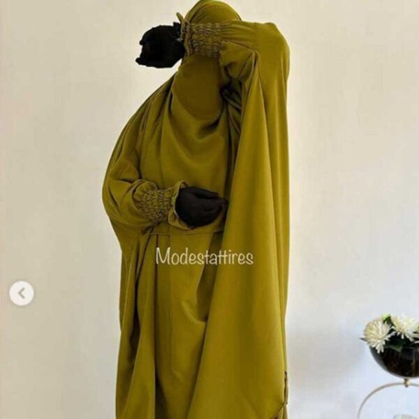 Arwa Jilbab with skirt -Sana Green