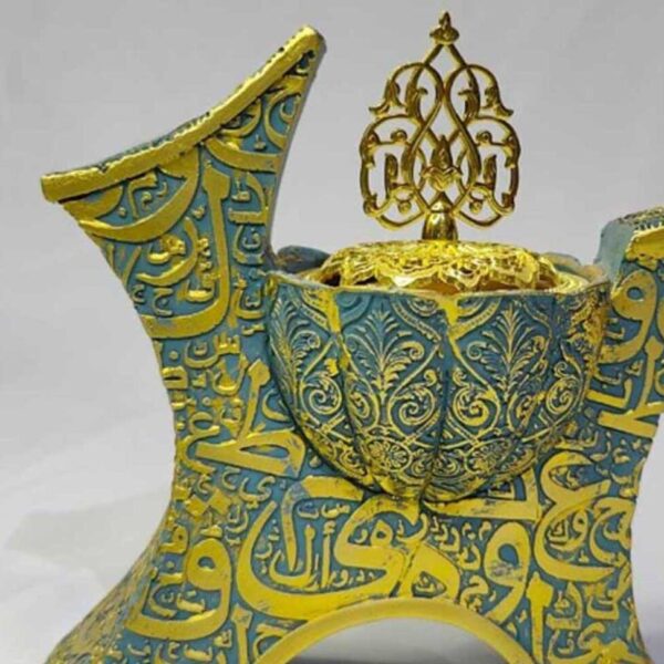 Ceramic Arabic Calligraphy Manual Bakhoor Burner-Green