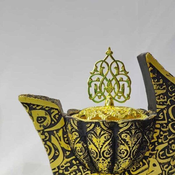 Ceramic Arabic Calligraphy Manual Bakhoor Burner-Black