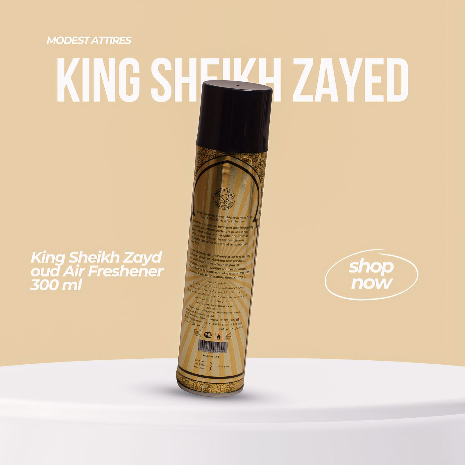 King Sheikh Zayed Oud Air Freshener – 300ml - Image 2