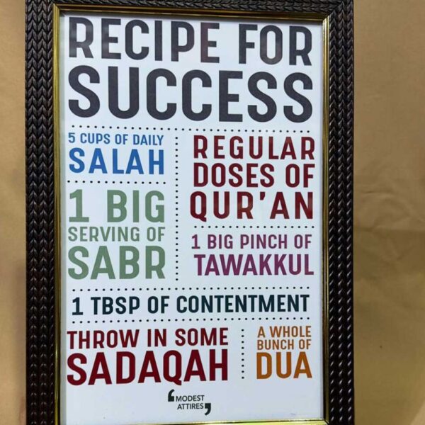 RECIPE FOR SUCCESS WALL FRAME