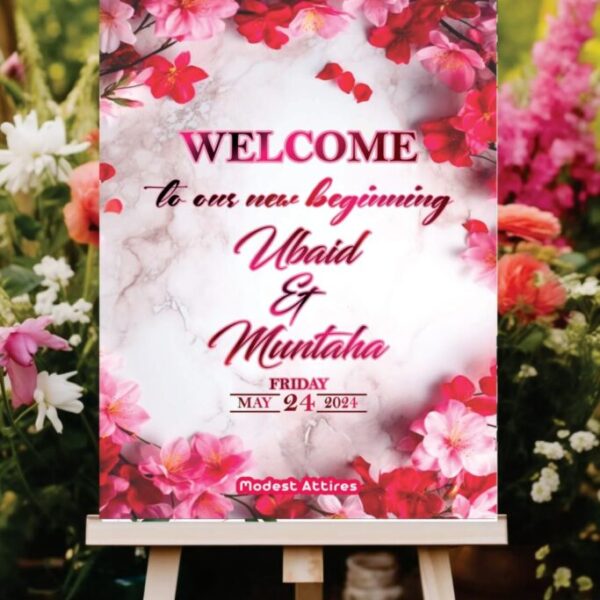 Customizable Welcome Board Sun Board Base Vinyl Digital Printed