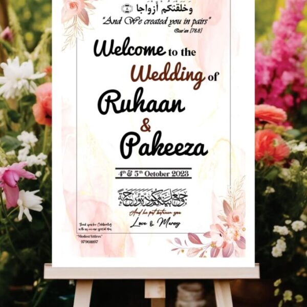 Customizable Welcome Board Sun Board Base Vinyl Digital Printed