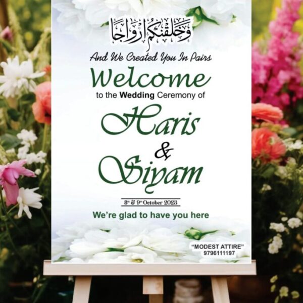 Customizable Welcome Board Sun Board Base Vinyl Digital Printed