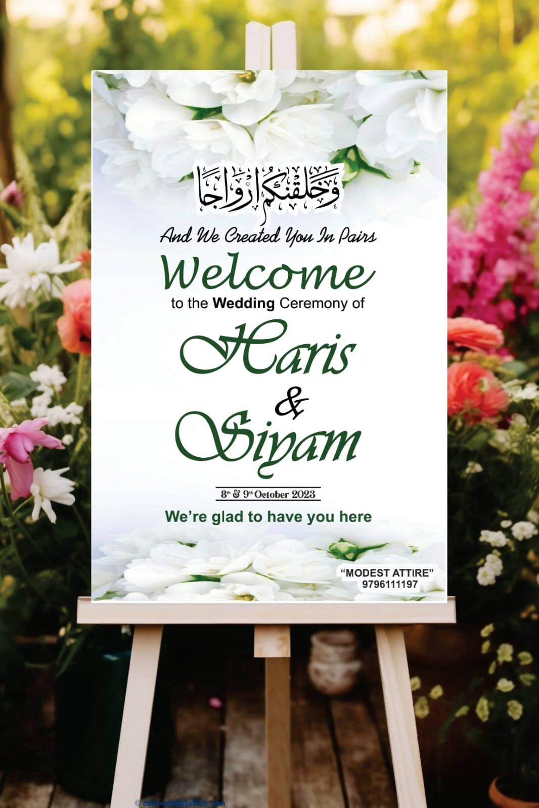 Customizable Welcome Board Sun Board Base Vinyl Digital Printed