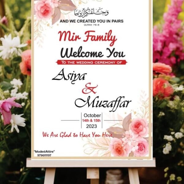 Customizable Welcome Board Sun Board Base Vinyl Digital Printed