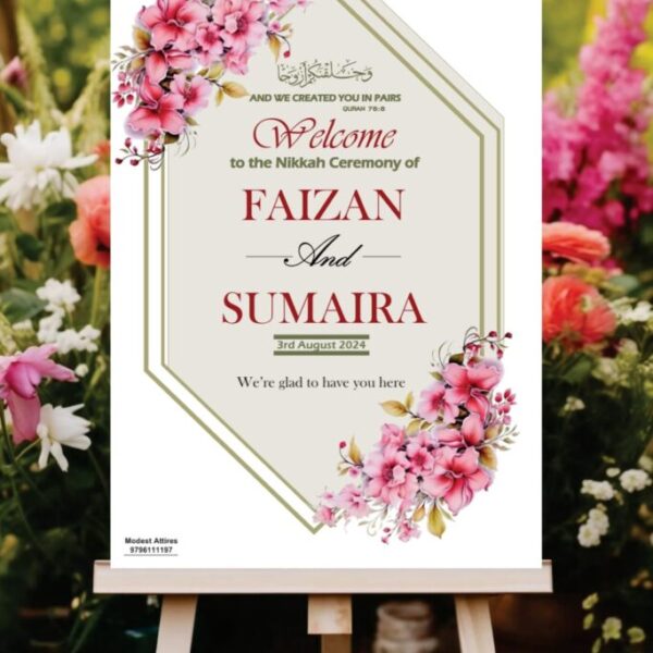 Customizable Welcome Board Sun Board Base Vinyl Digital Printed