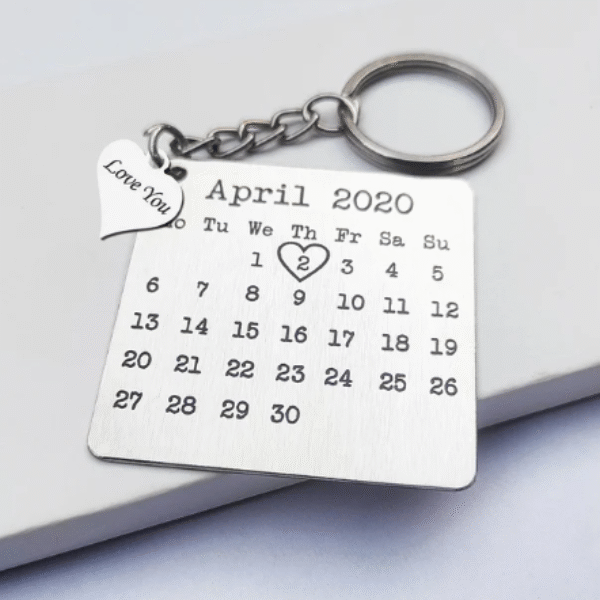 CALENDAR METAL KEYCHAIN
